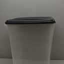 IRIS USA Airtight Dog Food Storage Container, Up to 54 lbs, Attachable Wheels, For Dog Cat Bird and Other Pet Food Storage Bin, Keep Fresh, Translucent Body, Easy Mobility, Black