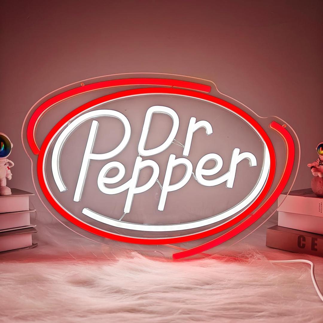 Pepper Neon Sign Dimmable Led Pepper Light for Wall Decor, Soda Decor Neon Signs for Business Man Cave, Bar, Shop, Bedroom, Pepper Gifts for Christmas, Birthday