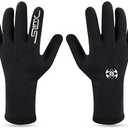 Oumers 3MM Double-Lined Neoprene Scuba Gloves Diving Gloves, Woman Man Teenager Five Finger Wetsuit Gloves Use for Snorkeling, Swimming, Surfing, Sailing, Boating, Kayaking, Diving, L