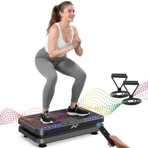 AXV Vibration Plate Fitness Platform Exercise Machine Vibrating Shaking Full Body Shaker Workout Vibrate Stand Shake Board Sport Gym for Weight Loss Fat Burner for Women Men