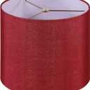 Aspen Creative 31107 Transitional Drum (Cylinder) Shaped Spider Construction Lamp Shade in Rich Red Burlap Texture Fabric, 12" Wide (12" x 12" x 10")