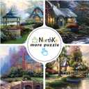 NorthKe 500 Piece Puzzle for Adults - Unique Shape Pieces Jigsaw Puzzles Letters on Back Difficult Challenging Brain Exercise for Dad & Mom Game Nights - Size 20" x 14.2" (Pets)