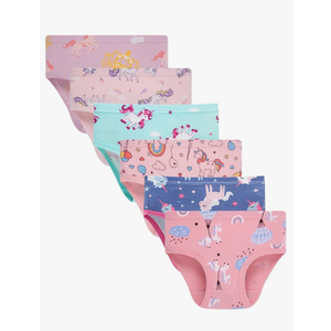 Boboking Soft Cotton Underwear Toddler Girls'Briefs Soft Undies Size 5