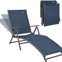 NATURAL EXPRESSIONS Outdoor Chaise Lounge Chairs for Outside, Aluminum Patio Lounger Pool Furniture Adjustable Folding Recliner Chair for Beach, Backyard,Lawn,Poolside Supports 300 lbs