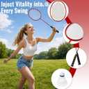 Backyard Badminton Set: Portable Outdoor Net with 4 Performance Rackets, 3 Shuttlecocks & Boundary Line - Complete Heavy-Duty Set for Family Lawn, Grass & Beach Games, 20x2.5FT