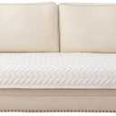 Eismodra Couch Cover,Sectional Couch Covers,Sofa Covers for 3 Cushion Couch,Anti-Slip Sofa Slipcovers for Dogs Cats Kids Loveseat Recliner L Shaped Armrest Backrest,White 43''x94''(Only 1 Piece)