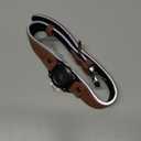 Leather AirTag Dog Collar - IPX8 Waterproof Dog Collar with AirTag Holder|Reflective, High - End, Adjustable Soft Padded |Dog GPS Collar Tracker Fit for Medium Large Dogs (Light Brown, L) (L (14.0"-19.5"))