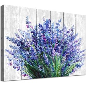 arteWOODS Lavender Wall Art Puple Bouquet Flower Canvas Prints 16x24 Inch