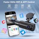 Miden X5 4K WiFi Dash Cam Front and Rear Inside, 2160P+1080P+1080P FHD 3 Channel Dash Camera for Cars, 360 All Sides Dashcam, Free 64G SD Card, G-Sensor, WDR, Night Vision, 24H Parking Monitor
