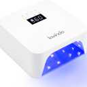 Lavinda UV Light for Gel Nails, Professional UV LED Nail Lamp 2X Faster Curing Nail Dryer Nail Light Compatible with All Gel Types for Home Salon (NovaGlow White)