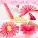 Pink Paper Flowers 6 Pcs, 20 Inch Large Paper Flowers for Pink Party Decorations, Girl Women Birthday Decorations, Tissue Paper Flower Decoration for Backdrop, Classroom and Wall Decor