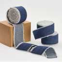 Pretty Jolly Blue Denim Ribbon for Crafts Handmade Rustic Frayed Cotton Jean Fabric Ribbon for Flower Bouquet 15 Yards 1 1/2 Inch Cloth Ribbons for Gift Wrapping Hair Sewing Accessories Holiday Decor