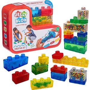 Goliath Jelly Blox Creative Kit | Includes 20 Blocks | Toddler & Preschool Building Blocks Kids Can Squeeze, Stretch, Squish | MESH ACCREDITED | Safety Tested & OuchFree | Sensory Play Toy Ages 2+
