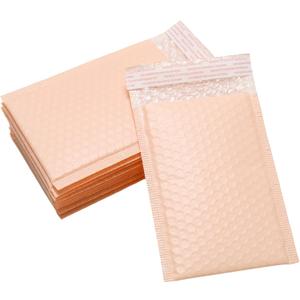 5x7 Inch Self Seal Adhesive Poly Bubble Mailers 10 Pack Light Pink Waterproof Shipping Bags for Mailing Packaging
