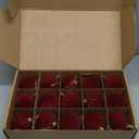 30 Pcs 2.4 Inches Velvet Christmas Ball Ornaments, Shatterproof Burgundy Red Flocked Bulbs Decorations Set, Retro Decorative Hanging Plastic Ornaments for Xmas Tree Holiday Party Dcor