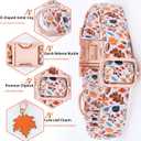 Faygarsle Bow Tie Halloween Fall Dog Collar for Small Medium Large Dogs Fashionable Cute Collars for Male Female Dog Cotton Collar with Metal Buckle Leaves Pumpkin Pattern M (Beige)