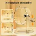 Silent Hamster Wheel 8.3 Inch Syrian Hamster Running Wheel, Anti-Skid & Height Adjustable, Easy to Clean (8.3inch)