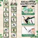 2 x Blulu Eucalyptus Welcome Back to School Banner, 14 Pcs Ready to Learn Classroom Door Decorations, First Day of School Bulletin Board Signs for Teachers, Kindergarten Elementary