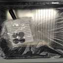 FURTIME Stainless Steel Litter Box with Lid, High Sided Metal Litter Box