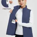 BALEAF Women's Running Puffer Vest Lightweight Winter Warm Vests Water Resistant Sleeveless Puffer Jackets (Blue, XS)