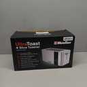 Mueller UltraToast Full Stainless Steel Toaster 4 Slice, Long Extra-Wide Slots for Bagels and Waffles, 6 Browning Levels, LED Display, Cancel/Defrost/Reheat Functions & Removable Tray, Kitchen Gadgets