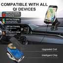 Car Phone Mount,Auto-Clamping Smart Sensor 10W Qi Fast Charging Car Front Windshield Dashboard Air Vent Phone Holder Compatible with iPhone12/12 pro max/Samsung S20/note 20 All 4.7-6.7 Inch Smartphone