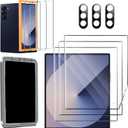 Ferilinso 3 Pack Screen Protector for Samsung Galaxy Z Fold 6 [Phone Case Friendly], Inside Anti-Spy Film with 3 Pack Back Tempered Glass + 3 Camera Lens Protector Accessories