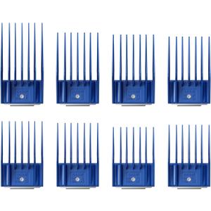 Andis 13105 8-Piece Universal Attachment Snap-On Comb Set; Sizes: 5/8", 11/16", 3/4", 13/16", 7/8", 15/16", 1", 1-1/4", Blue