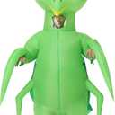 Mantis Costume For Adults,Funny Inflatable Costumes,Halloween Blow up Insect Costume for Women Men Cosplay Parties (Green)