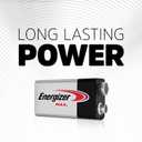 Energizer MAX 9V Batteries (4 Pack), 9 Volt Alkaline Batteries