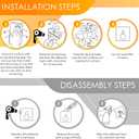 Matte Black Self Adhesive Towel Hooks for Bathroom Wall Door Mounted - SUS304 Stainless Steel Strong Strips Stick on 3/M Wall Hooks for Hanging Coat, Hat, Bag, Key, Jacket  8 Pack