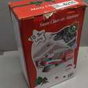 10.5 FT Animated Christmas Inflatables Santa Claus on Airplane, Santa Claus on Helicopter with Merry Christmas Banner, Xmas Blow Ups Outdoor Decorations for Yard Garden Lawn Holiday Home Party Decor