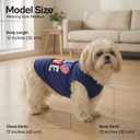Parisian Pet Dog T-Shirt - Embroidered Love Pet Shirt - 100% Cotton, Breathable Puppy Tee Shirts - Sleeveless Dog Vest - Machine Washable Clothes for Medium-Sized Dogs