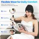 2 Pack Migraine Relief Cap, Reusable Headache Relief Cap with Hot & Cold Therapy, Soothing Headache Hat, Odorless Gel Ice Head Wrap for Tension, Stress, Sinus & Headache, Black&Pink