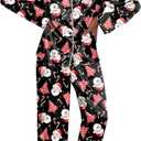 Ekouaer Pajamas For Women Set Silk Pjs 2 Piece Satin Sleepwear Long Sleeve Button Down Lounge Sets With Pant (Black, S)