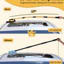 anngrowy 56.7" Car Wash Brush Mop Kit Mitt Sponge with Long Handle Car Cleaning Supplies Kit Tools Car Washing Duster Exterior Scratch Free, Chenille Replacement Head Extension Pole (Black)