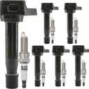 UF603 Ignition Coil Pack 30520R70A01 and Iridium Spark Plugs 93790 Set of 6 Fit for Honda Odyssey 2008-2017 Accord 2008-2012 Accord Crosstour 2010-2011,Acura TL 2009-2014 TSX 2010-2014 RL 2009-2012 V6