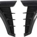 Side Vent Trim 1 Pair Side Vent Trim Sporty Look Enhanced Performance Side Mudguard Air Wing Vent Trim Sticker for 1 Series E90 E91 (Carbon Fiber Style)