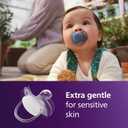 Philips Avent Ultra Soft Pacifiers - Orthodontic Design, for Babies 6-18 Months, Flexible Shield, Silicone Symmetrical Nipple, BPA-Free, 2 Sterilizing Cases, 4 Pack, SCF091/51