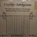 Cumbor 29.7-40.6" Baby Gate for Stairs, Mom's Choice Awards Winner-Dog Gate for Doorways, Pressure Mounted Auto-Close Pet Gates for Dogs Indoor, Safety Child Gate with Easy Walk Thru Door, Black