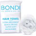 Bondi SPA Microfiber Hair Towel  Dries Hair 50% Faster  Anti-Frizz Towel for All Hair Types  Super Absorbent & Soft - XL (Rectangle)
