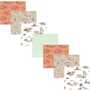 Hudson Baby Unisex Baby Cotton Flannel Receiving Blankets Bundle, Dinosaur Adventures, One Size