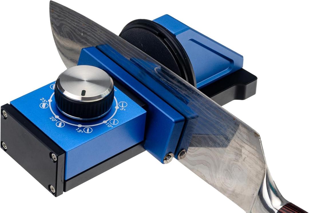 EDGE FLOW Knife Sharpener - Professional Sharpening Tool Kit for All Knife Types, Offers 0 to 30 Magnetic Angles - Manual Safe Operating - Diamond & Ceramic Honing 400, 800 and 1000 Discs