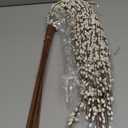 10Pcs Long Stem Jasmine Flowers Artificial Valentine's Day 29.5"/75cm Tall Fake White Flower Bouquet Artificial Pussy Willow Branches for Home Office Wedding Party DIY Floral Decor