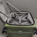Hanke 16 Inch Underseat Carry On Luggage with Wheels,Small Hard Shell Suitcases for Weekender,Top Opening Lightweight Travel Luggage Suitcase for Womem Men,Bamboo Green.