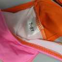 Toddler Girls Swimsuit Color Block Swimwear Kids Two Piece Bathing Suits Bowknot Beach Bikini Set, 7-8Y