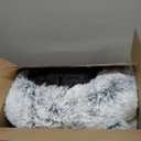 ShinHye Cozy Cat Bed - Round Plush Fluffy Hooded Cave, Indoor/Outdoor, Waterproof & Washable, Calming Anti-Anxiety Design - 23x23 Inch, Grey