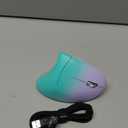 Lekvey Ergonomic Mouse, Vertical Wireless Mouse, Rechargeable 2.4G Optical Carpal Tunnel Mice: 800/1200 / 1600 DPI, 6 Buttons, for Laptop, PC, Mac, Computer, Desktop, Notebook etc, Green Purple