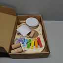 Promise Babe Wooden Drum Set for Toddlers 1-3, Musical Percussion Instruments for Kids Baby Drum Set Xylophone, Montessori Educational Musical Toys for Girls Boys Ages 3+ (TABLE)