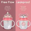 TUM TUM Tippy Up Free Flow Sippy Cup (No Valve), Sippy Cup for Toddlers, BPA Free (Betsy Bear 200ml)